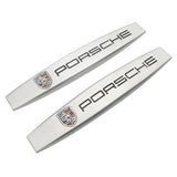 2pcs Porsche Metal Car Fender Side Badge Decal Rear Emblem Sticker