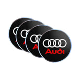 4pcs 56/60/65/75/90mm Audi Quattro Sline RS Car Wheel Center Hub Cap Sticker Decal
