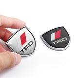 2pcs 39x39mm Toyota TRD Shield Metal Car Window Sticker Emblem Badge Decal