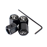 4pcs/set Infiniti Anti-Theft Car Air Valve Stem Cap Auto Tyre Valve Covers