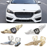 Honda Angle Wings Metal Car Front Hood Bonnet Sticker Emblem Badge