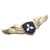 Mitsubishi Angle Wings Metal Car Front Hood Bonnet Sticker Emblem Badge