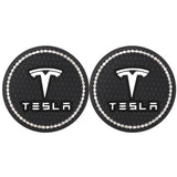 2PCS Tesla Diamond Car Water Coaster Cup Mat