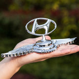 Hyundai Angle Wings Metal Car Front Hood Bonnet Sticker Emblem Badge