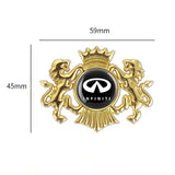 Infiniti Double Lion Metal Car Rear Sticker Auto Window Emblem Badge Decal