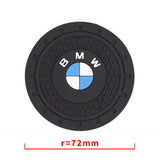 2pcs/set BMW M Power Logo PVC Waterproof Car Water Coaster