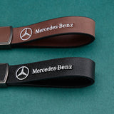 Mercedes Benz Cowhide Metal Car Keyring Pendant