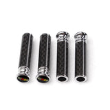4pcs/set Mitsubishi Ralliart Logo Carbon Fiber Car Door Bolt Lock Pins Gate Lock Screws