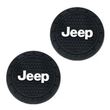2pcs/set Jeep Logo PVC Waterproof Car Water Coaster