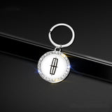 Lincoln Logo Diamond Keychain Metal Keyring