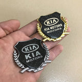 KIA Metal Carbon Fiber Car Rear Sticker Shield Trunk Emblem Badge Decal