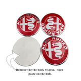 4pcs/set 56mm Alfa Romeo Car Wheel Center Hub Sticker Decal