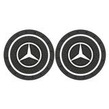 2pcs/set Mercedes Benz AMG Logo PVC Waterproof Car Water Coaster