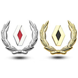 Renault Wheat Metal Car Window Sticker Emblem Badge Decal