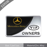 Mercedes Benz Metal Car Rear Sticker Auto Window Carbon Fiber Shield Emblem Badge Decal