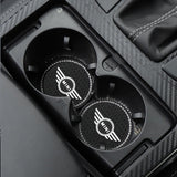 2PCS MINI Cooper Diamond Car Water Coaster Cup Mat