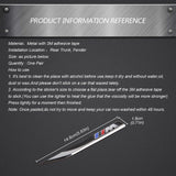2pcs BMW M Power Logo Metal Car Side Fender Sticker Emblem Badge Decal Decoration