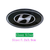 Hyundai Elliptical Metal Car Window Sticker Emblem Badge Decal