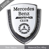 Mercedes Benz Metal Car Rear Sticker Auto Window Carbon Fiber Shield Emblem Badge Decal