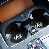 2pcs/set Hyundai Logo PVC Waterproof Car Water Coaster