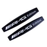 2pcs Mercedes Benz AMG Brabus Lorinser Elegance Avantgarde Logo Metal Car Fender Side Badge Decal Rear Emblem Sticker