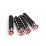 4pcs/set Fiat Logo Carbon Fiber Car Door Bolt Lock Pins Gate Lock Screws
