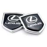 2PCS Lexus Metal Car Rear Sticker Shield Trunk Emblem Badge Decal