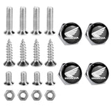 4pcs/set Honda Logo Stainless Steel Car License Plate Bolts