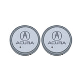 2pcs Acura Logo Car Water Coasters 7-color LED Light Cup Mat Holder