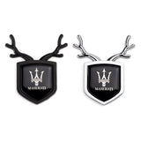 Maserati ABS Deer Car Rear Sticker Shield Trunk Emblem Badge Decal