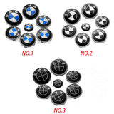 7PCS BMW 1 3 5 7 Series Car Front Hood Sticker Rear Emblem Badge Car Steering Wheel Sticker Wheel Center Hub Cap