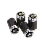 4pcs/set Jaguar Logo Carbon Fiber Car Air Valve Stem Cap Auto Tyre Valve Covers
