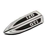 2pcs Volkswagen Rline GTI Logo Metal Car Side Fender Emblem Sticker Decal