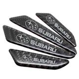 4pcs/set Subaru Carbon Fiber Car Door Anti-Scratch Sticker Door Side Protection Bumper Strips