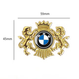 BMW M Power Double Lion Metal Car Rear Sticker Auto Window Emblem Badge Decal