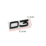 Volvo D2 D3 D4 D5 D6 D7 D8 Metal Car Rear Sticker Emblem Badge Decal