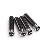 4pcs/set Infiniti Logo Carbon Fiber Car Door Bolt Lock Pins Gate Lock Screws