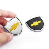 2pcs 39x39mm Chevrolet Shield Metal Car Window Sticker Emblem Badge Decal