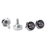 4pcs/set Jaguar Logo Stainless Steel Car License Plate Bolts