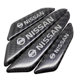 4pcs/set Nissan Carbon Fiber Car Door Anti-Scratch Sticker Door Side Protection Bumper Strips