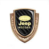 Jeep Metal Carbon Fiber Shield Car Rear Sticker Auto Window Emblem Badge Decal