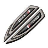 2pcs Toyota TRD Logo Metal Car Side Fender Emblem Sticker Decal