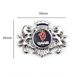 SAAB Double Lion Metal Car Rear Sticker Auto Window Emblem Badge Decal