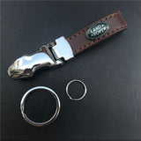 Land Rover Leopard PU Leather Car Keychain Key Ring Pendant