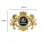 Lexus Double Lion Metal Car Rear Sticker Auto Window Emblem Badge Decal