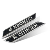 2pcs Citroen Logo Car Fender Side Sticker Decal Emblem Badge