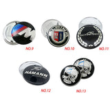 2PCS BMW Logo X1 X3 X5 X6 1 3 5 7 Series 82mm Car Front Hood Sticker 74mm Auto Trunk Emblem Rear Badge Decal
