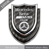 Mercedes Benz Metal Car Rear Sticker Auto Window Carbon Fiber Shield Emblem Badge Decal
