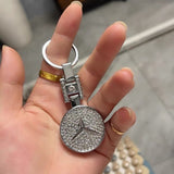 Mercedes Benz Car Logo Diamond Metal Keychain