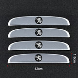 4pcs/set Peugeot Car Door Mirror Side Anti Collision Sticker Bumper Strips